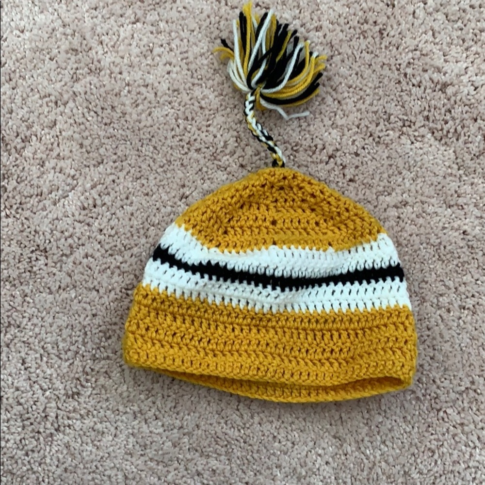 Homemade knitted hat